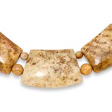 Jay King Multicolor Fossilized Coral Sterling Silver 18-1/4" Necklace
