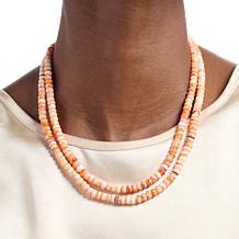 Jay King Multicolor Lion's Paw Shell Bead 2-Strand Necklace