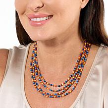 Jay King Multicolor Multigemstone Bead 4-Strand 18" Necklace