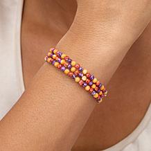 Jay King Multicolor Spiny Oyster Shell Bead Coil Bracelet