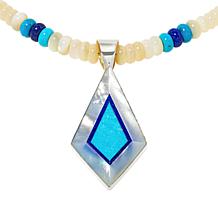 Jay King Multigemstone Inlay Pendant with Beaded Necklace