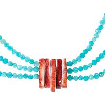 Jay King Peruvian Amazonite and Spiny Oyster Shell 18-1/4" Necklace