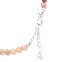 Jay King Peruvian Pink Opal and Turquoise Heart Pendant and Necklace