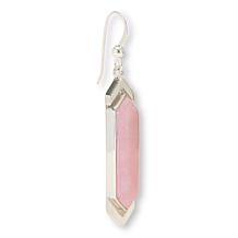 Jay King Peruvian Pink Opal Sterling Silver Elongated Drop Earrings
