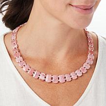 Jay King Pink Rhodochrosite and Mother-of-Pearl Reversible Necklace