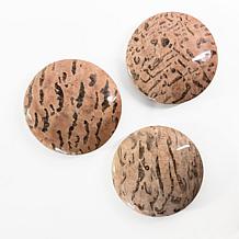 Jay King Pink Zebra Feldspar "Moon" Specimen with Stand