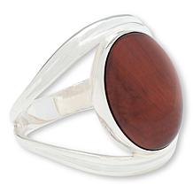 Jay King Red Tiger's Eye Sterling Silver Oval Ring