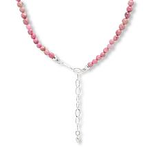 Jay King Set of 2 Argentinian Rhodonite Bead Necklaces & Heart Pendant