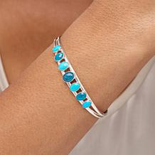 Jay King Sleeping Beauty Turquoise and Apatite Cuff Bracelet