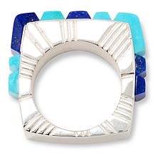Jay King Sonoran Blue Turquoise & Lapis 3D Inlay Ring