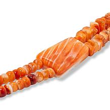 Jay King Spiny Oyster Shell and Turquoise Bead 2-Row Necklace
