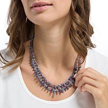 Jay King Sterling Silver 2-Strand Tanzanite Fringe Bead Necklace