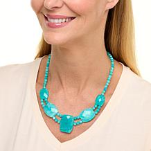Jay King Sterling Silver Amazonite Reversible 18" Necklace
