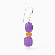 Jay King Sterling Silver Amethyst & Citrine Earrings