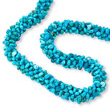 Jay King Sterling Silver Angel Peak Turquoise Bead Woven Necklace