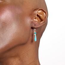 Jay King Sterling Silver Angel Peak Turquoise Drop Earrings 