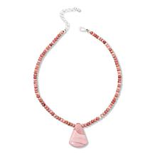 Jay King Sterling Silver Australian Pink Opal 18" Necklace