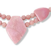 Jay King Sterling Silver Cameo Mauve Stone 18" Necklace