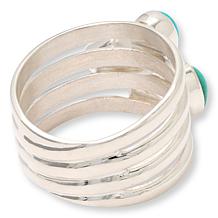 Jay King Sterling Silver Campitos Turquoise 4-Row RingRing