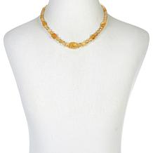 Jay King Sterling Silver Citrine Bead Necklace