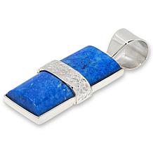 Jay King Sterling Silver Denim Lapis Rectangular Pendant