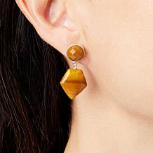 Jay King Sterling Silver Desert Sunset Stone Drop Earrings