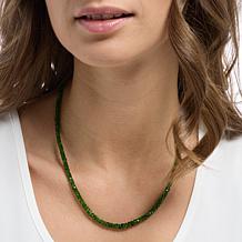 Jay King Sterling Silver Faceted Chrome Diopside Beaded Necklace