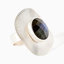Jay King Sterling Silver Faceted Labradorite Ring