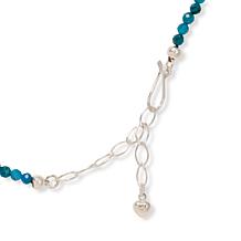 Jay King Sterling Silver Faceted Neon Apatite Bead 18" Necklace