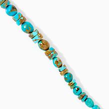 Jay King Sterling Silver Gold Matrix Turquoise Necklace
