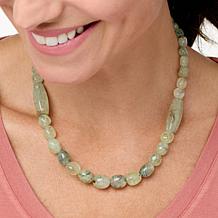 Jay King Sterling Silver Green Prehnite Bead Necklace