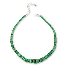 Jay King Sterling Silver Green Variscite Bead 18" Necklace
