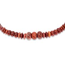 Jay King Sterling Silver Indonesian Fire Chalcedony Bead Necklace