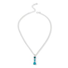 Jay King Sterling Silver Kingman Turquoise 3-Stone Pendant with Chain