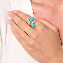 Jay King Sterling Silver Kingman Turquoise Bypass Ring