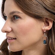 Jay King Sterling Silver Labradorite Frame Earrings