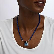 Jay King Sterling Silver Lapis and Micro Opal Reversible 18" Necklace