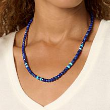 Jay King Sterling Silver Lapis and Turquoise Bead 18-1/4" Necklace