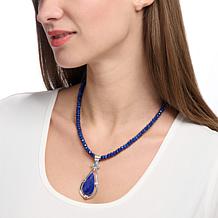 Jay King Sterling Silver Lapis and Turquoise Pendant with Necklace