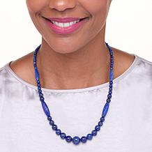Jay King Sterling Silver Lapis Bead 18" Necklace