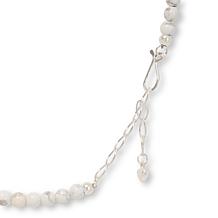 Jay King Sterling Silver Magnesite and Abalone Inlay 18" Necklace