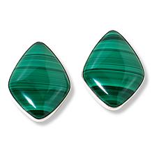 Jay King Sterling Silver Malachite Earrings