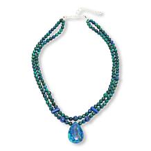 Jay King Sterling Silver Milpillas Azurite-Malachite Necklace