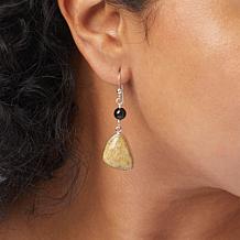 Jay King Sterling Silver Multicolor Lemur Quartzite Drop Earrings