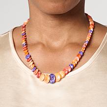 Jay King Sterling Silver Multicolor Spiny Oyster Shell 18" Necklace
