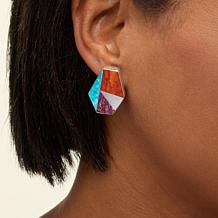 Jay King Sterling Silver Multigemstone Inlay Earrings