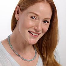 Jay King Sterling Silver Nigerian Blue Topaz Beaded Necklace