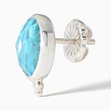 Jay King Sterling Silver Nigerian Blue Topaz Earrings