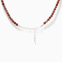 Jay King Sterling Silver Nigerian Strawberry Quartz Beaded Necklace