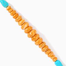 Jay King Sterling Silver Orange Spiny & Azure Peaks Necklace
